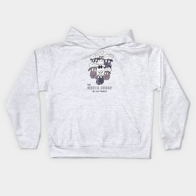 The white sheep of the family Kids Hoodie by royfriedler